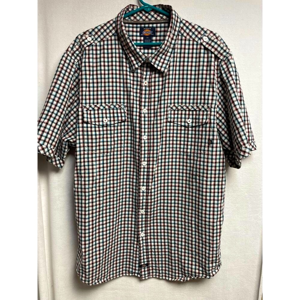 Authentic Dickies work shirt short sleeve button multi colored size 3XL